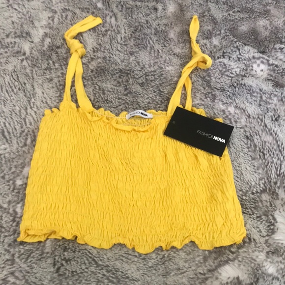 Yellow cropped tank - Picture 4 of 5